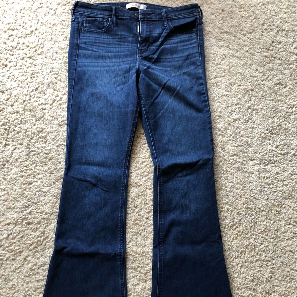 Hollister bell bottom denim jeans